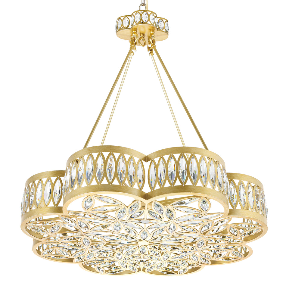 Nova 8 Light 31in Champagne Chandelier by CWI