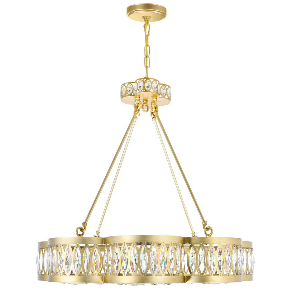 Nova 8 Light 31in Champagne Chandelier