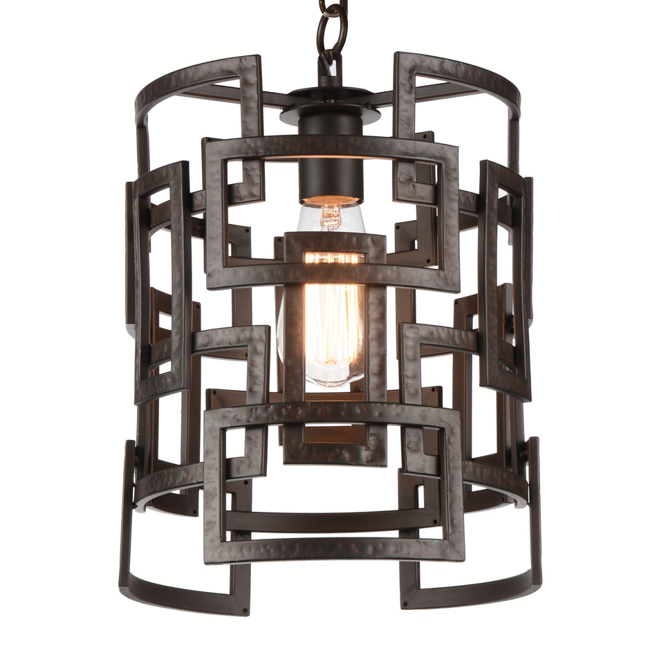 Litani 1 Light Down Chandelier With Brown Finish by CWI