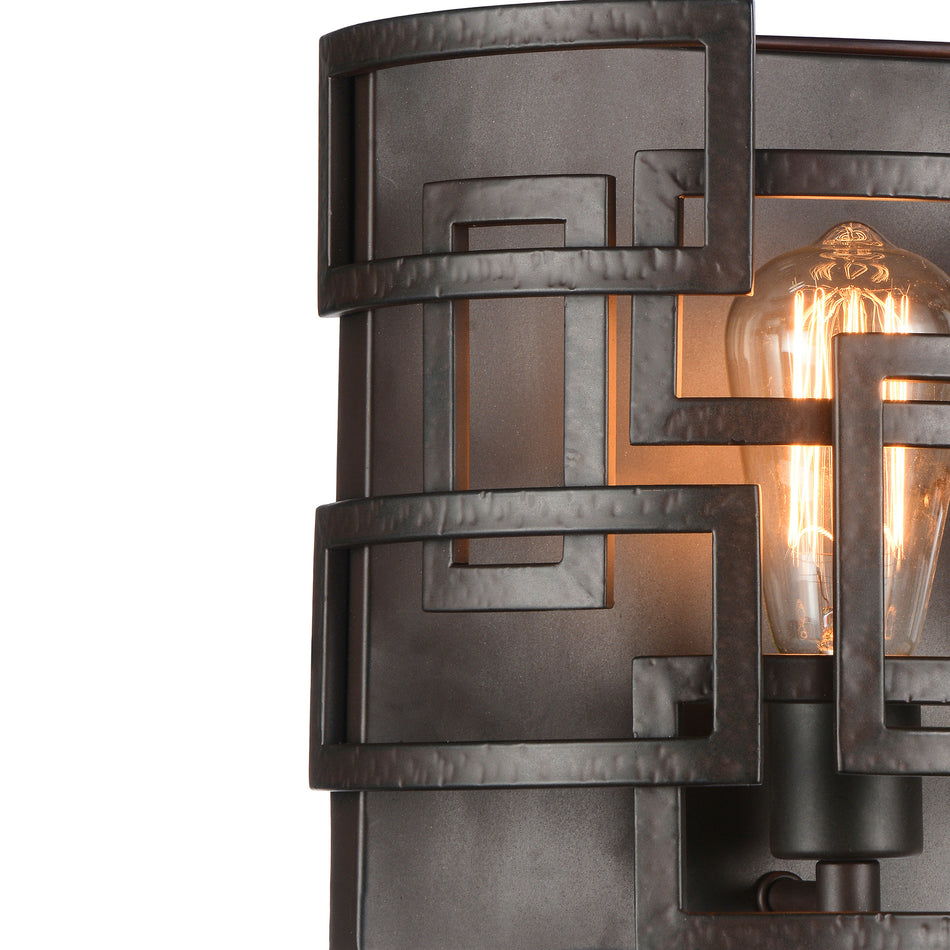 Litani 1 Light Wall Sconce With Brown Finish by CWI