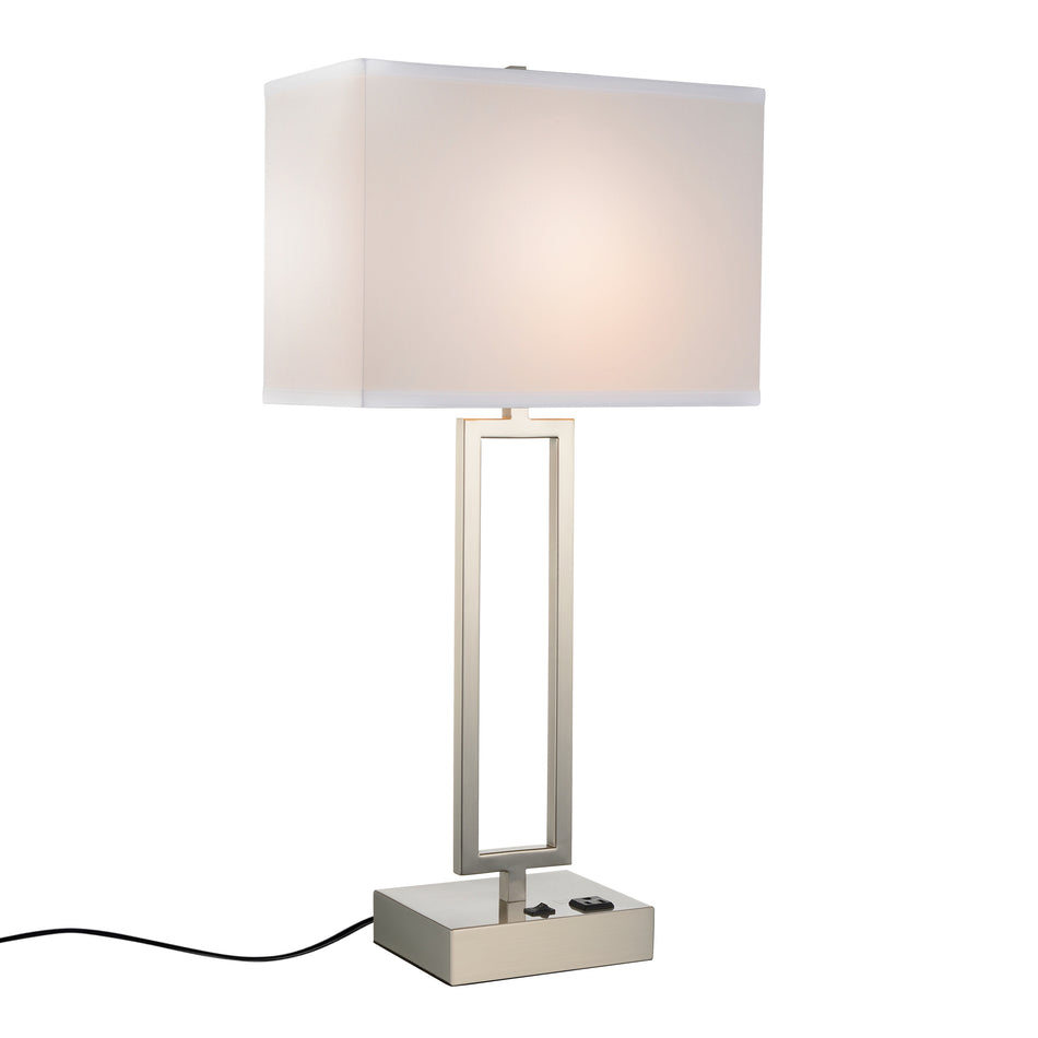 Torren 1 Light 14in Satin Nickel Table Lamp