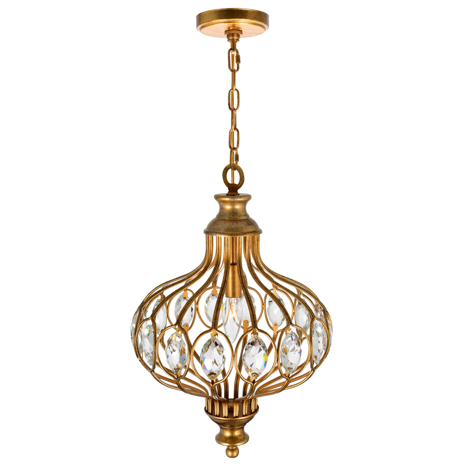 Altair 1 Light Antique Bronze Chandelier by CWI