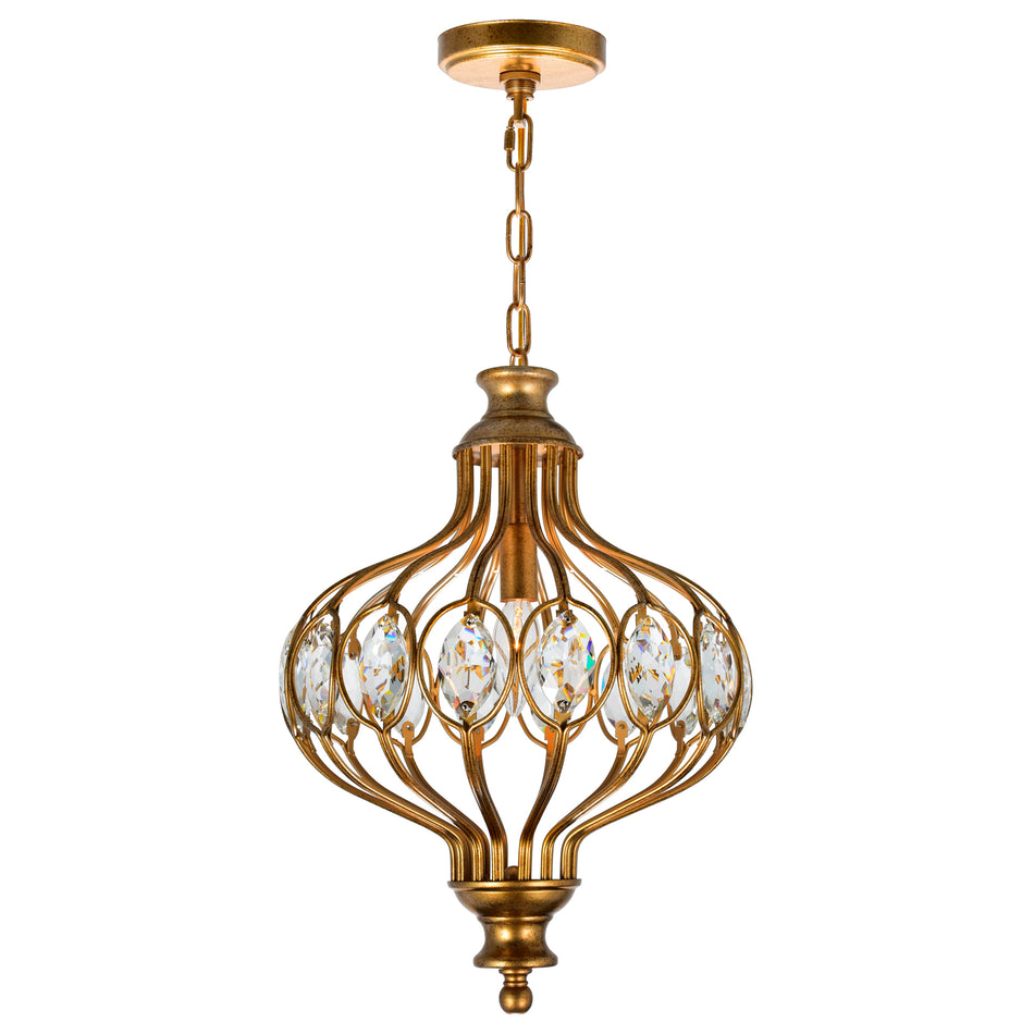 Altair 1 Light Antique Bronze Chandelier