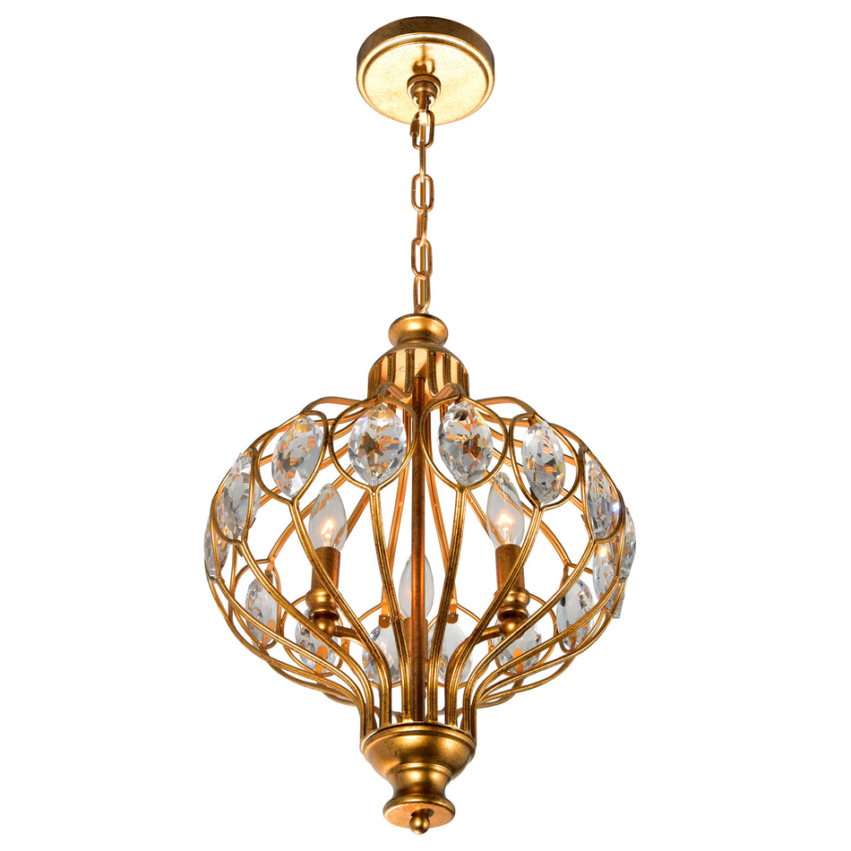 Altair 3 Light Antique Bronze Chandelier by CWI
