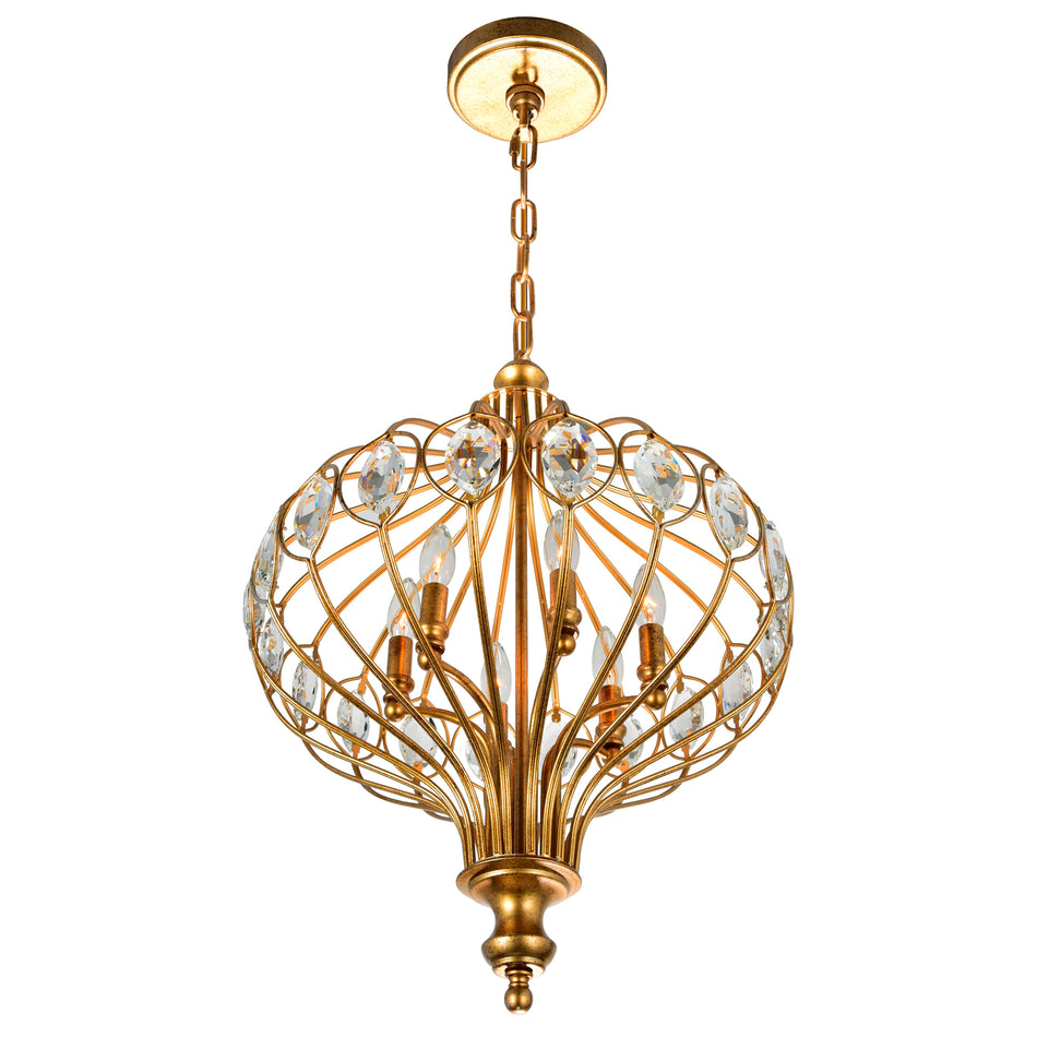 Altair 6 Light Antique Bronze Chandelier by CWI