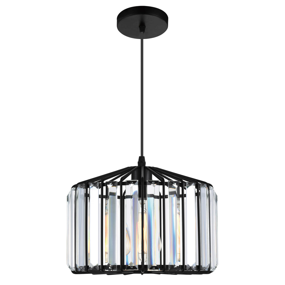 Alethia 1 Light Black Drum Shade Pendant