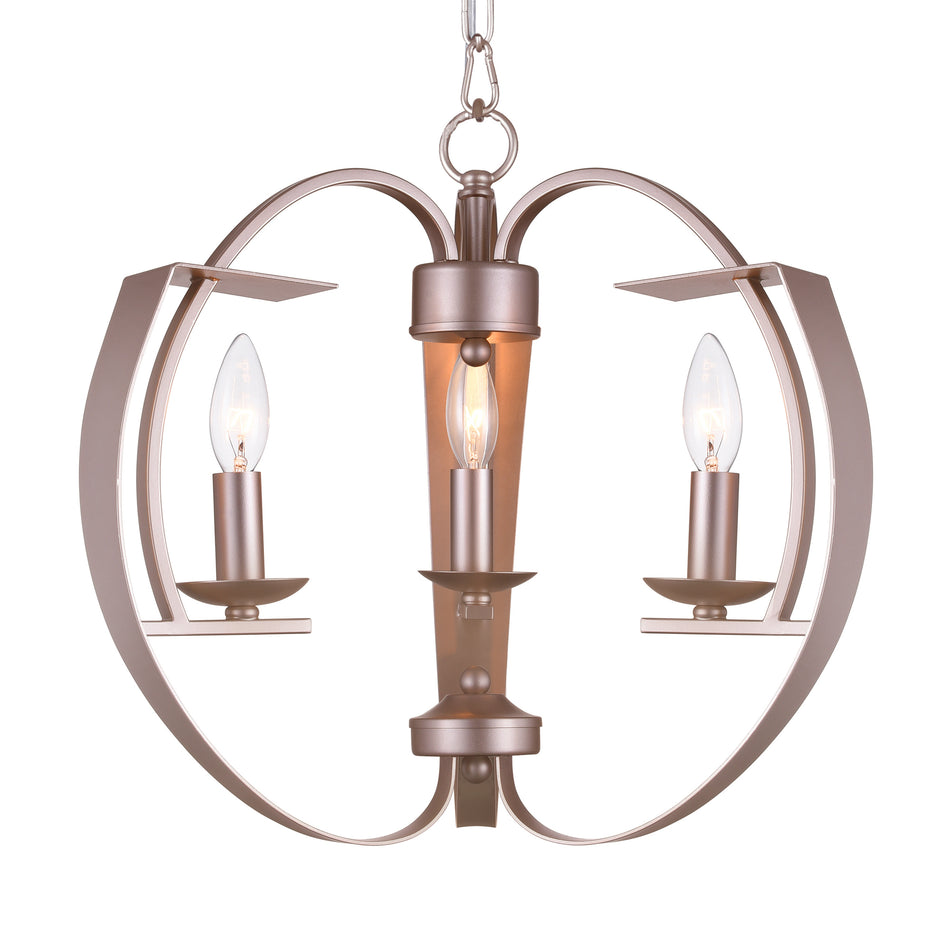 Verbena 3 Light Chandelier With Pewter Finish by CWI
