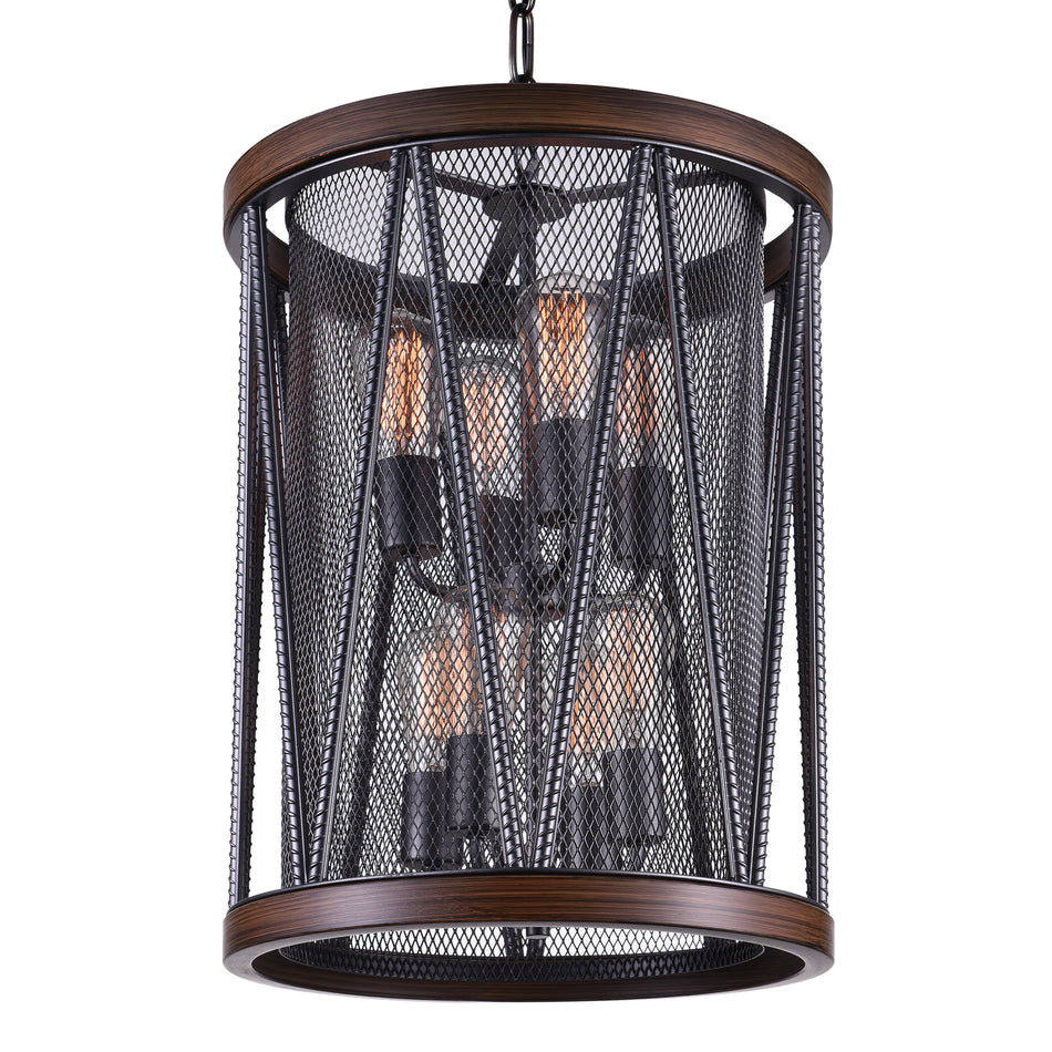 Parsh 8 Light Drum Shade Chandelier With Pewter Finish by CWI
