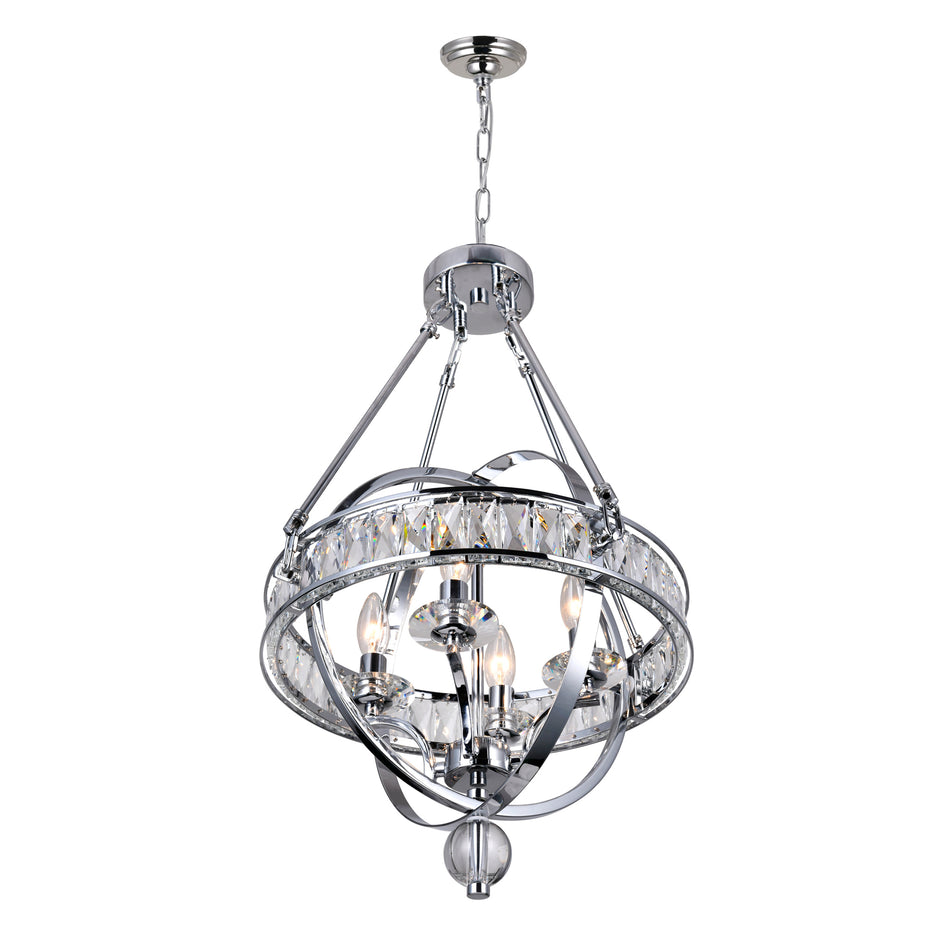 Arkansas 4 Light Chandelier With Chrome Finish by CWI