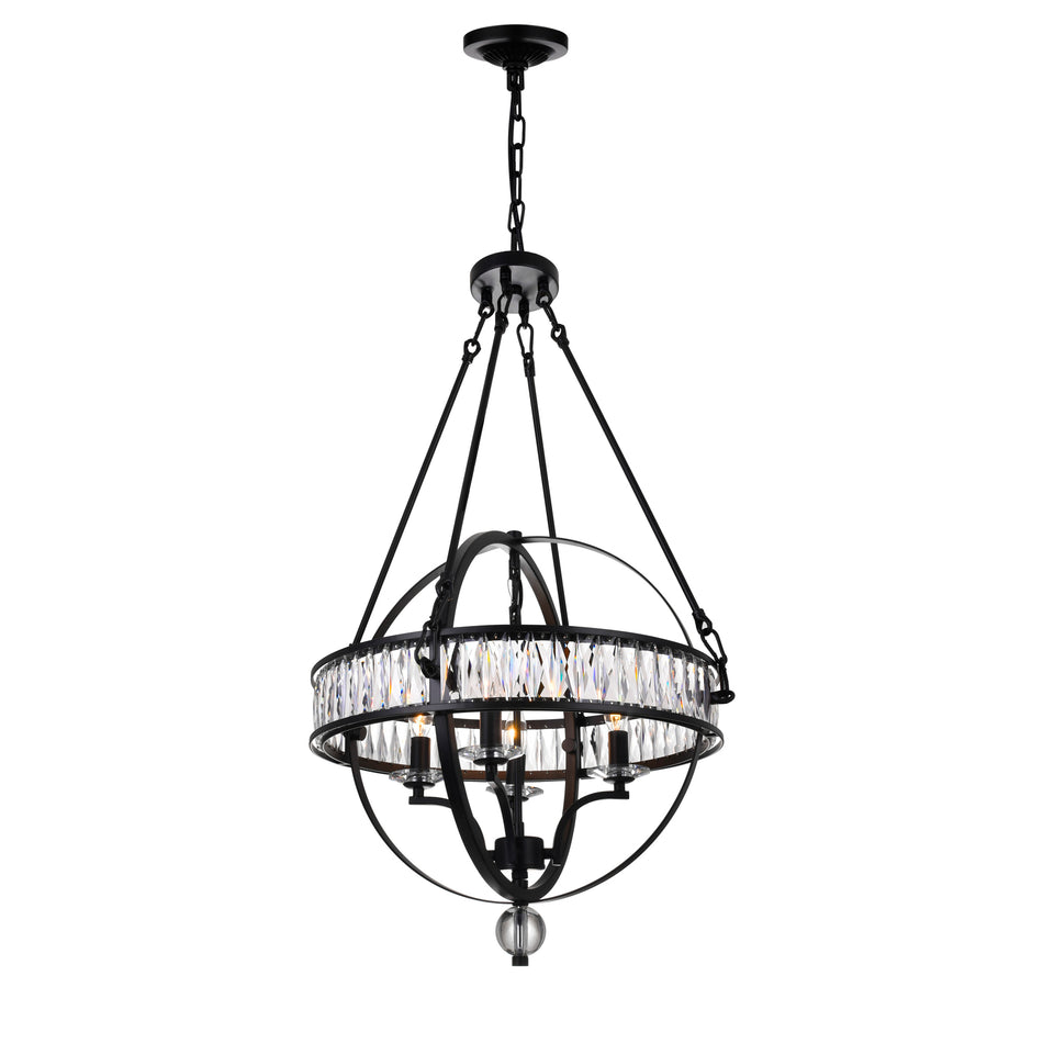 Arkansas 4 Light Black Chandelier