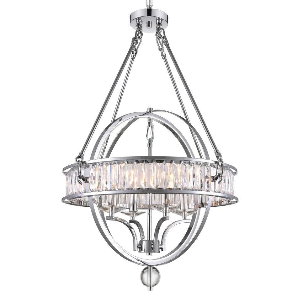 Arkansas 4 Light Chrome Chandelier by CWI