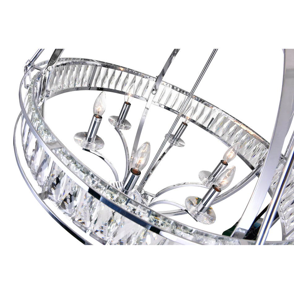 Arkansas 6 Light Chrome Chandelier by CWI