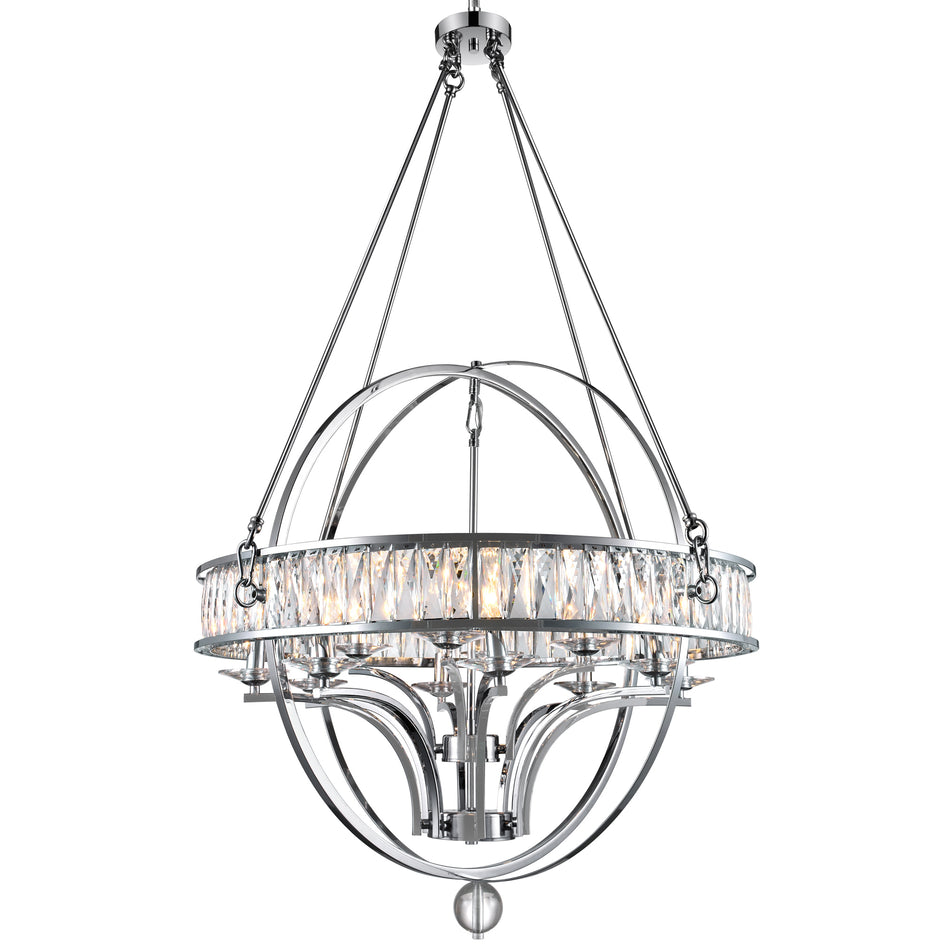 Arkansas 12 Light Chrome Chandelier by CWI
