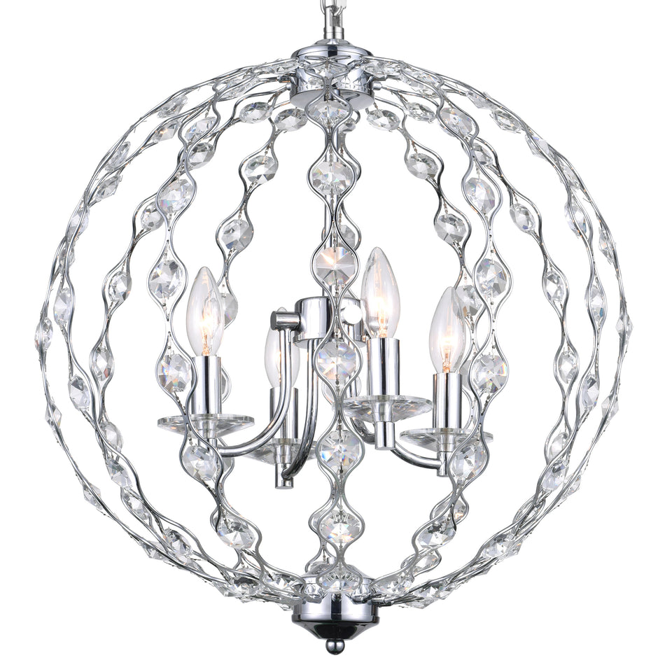 Esia 4 Light Chandelier With Chrome Finish by CWI