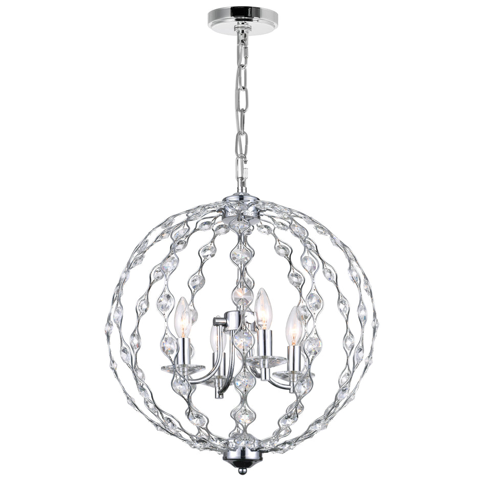 Esia 4 Light Chandelier With Chrome Finish