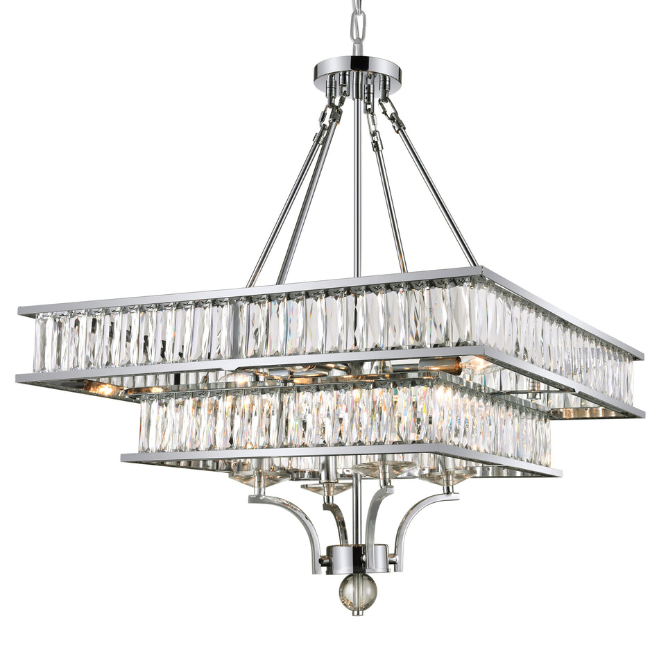 Shalia 8 Light Chandelier With Chrome Finish by CWI