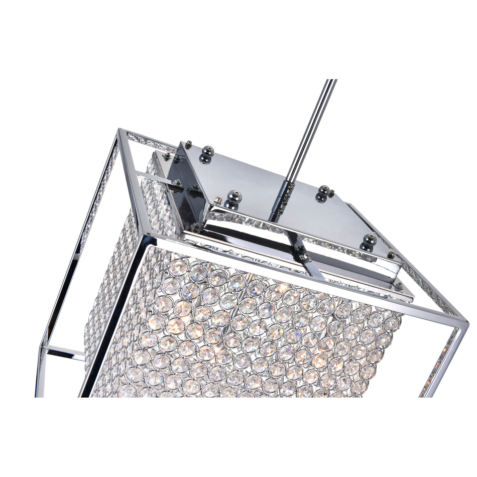 Cube 5 Light Chandelier With Chrome Finish by CWI