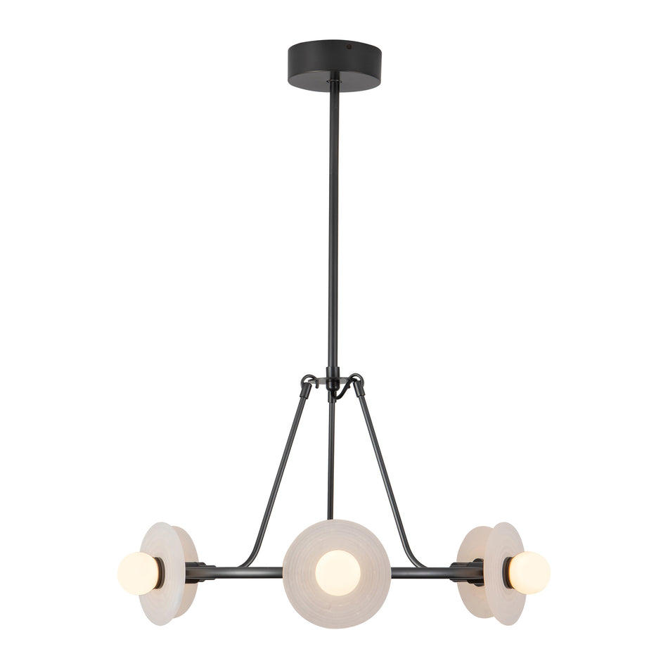 Dahlia 28-in Urban Bronze dimmable LED Chandelier