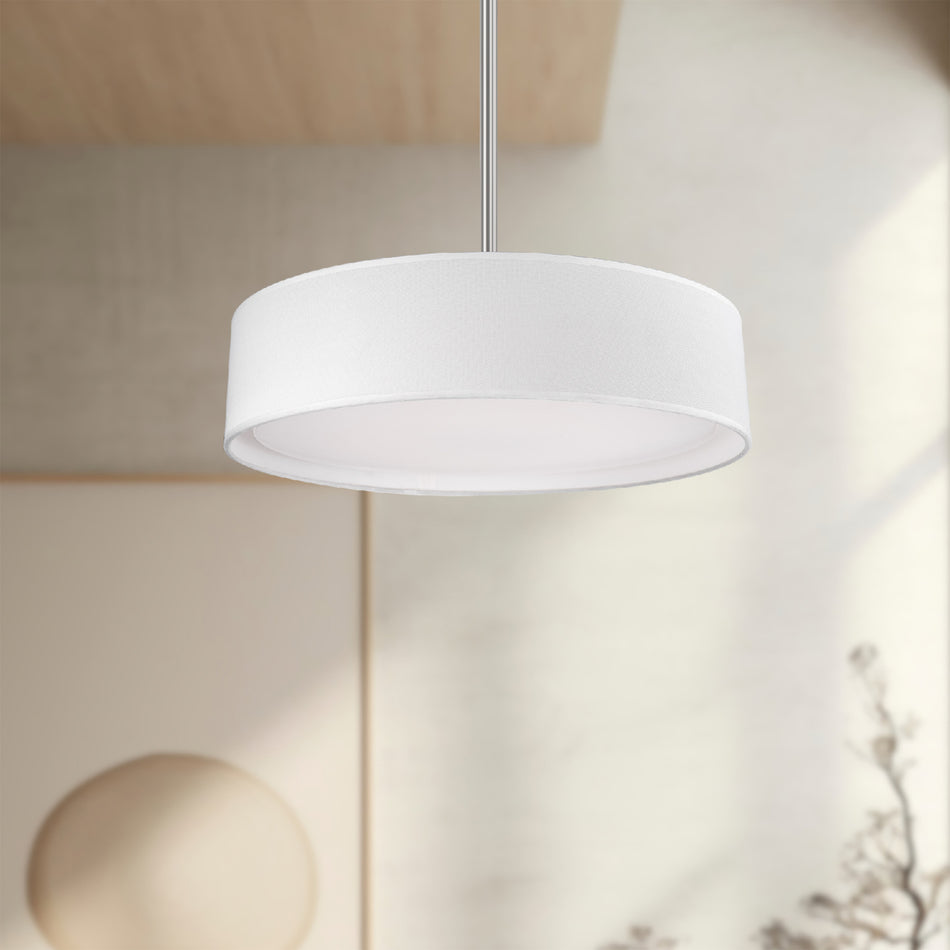 Dalton 16-in White LED Pendant by KUZCO
