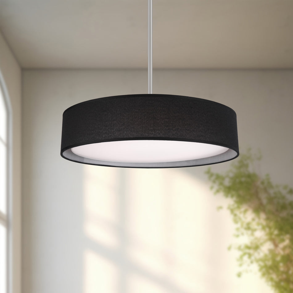 Dalton 20-in Black LED Pendant by KUZCO