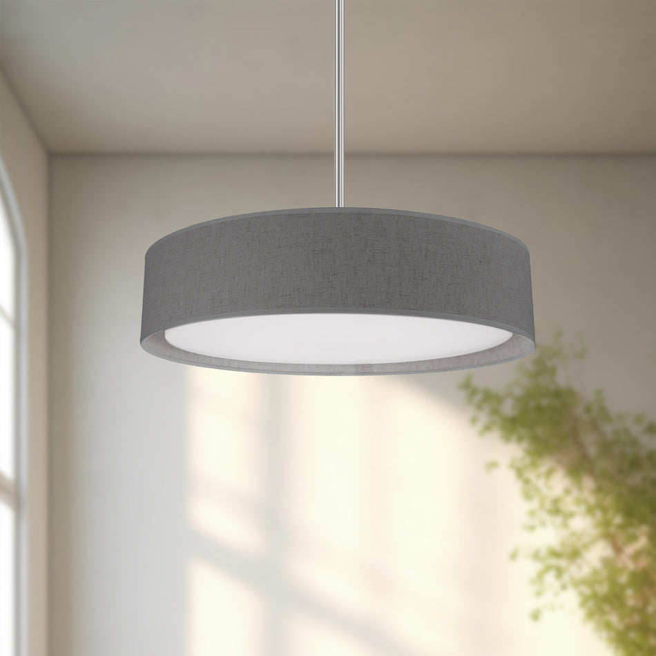 Dalton 20-in Gray LED Pendant by KUZCO