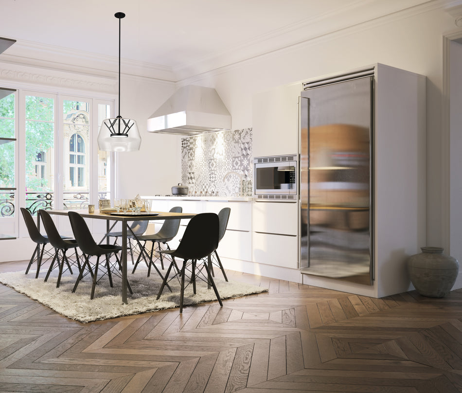 Deco 18-in Clear/Black LED Pendant by KUZCO