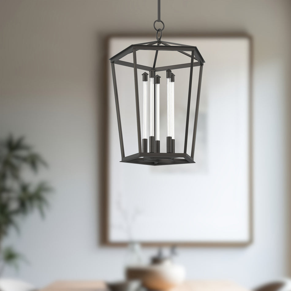 Delphine 22-in Urban Bronze LED Pendant by ALORA