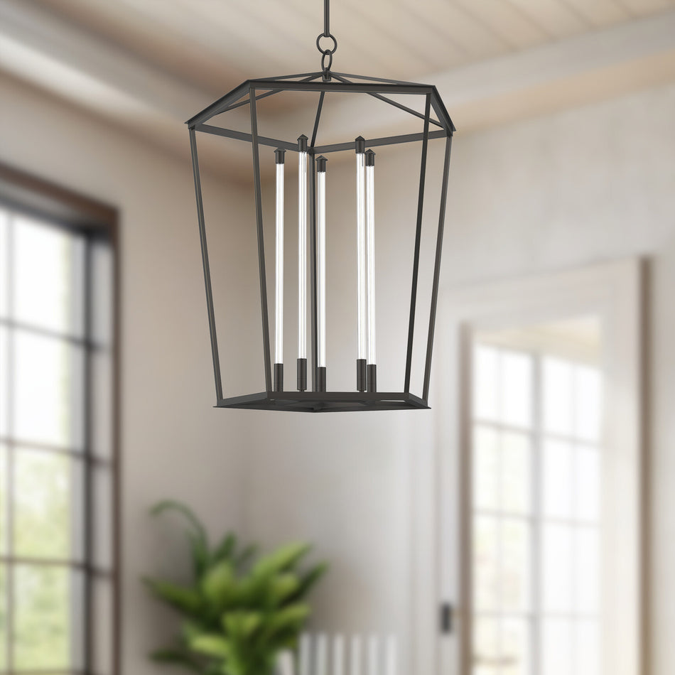 Delphine 29-in Urban Bronze LED Pendant by ALORA