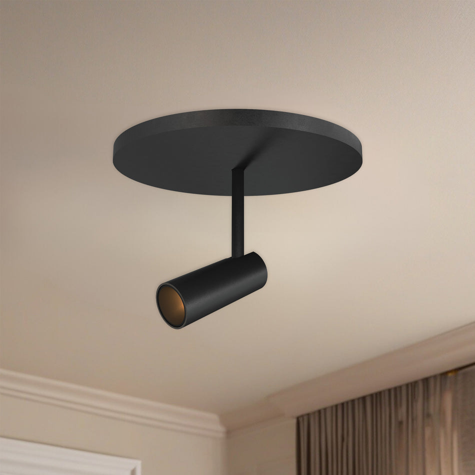 Downey 2-in Black LED Semi Flush Mount by KUZCO