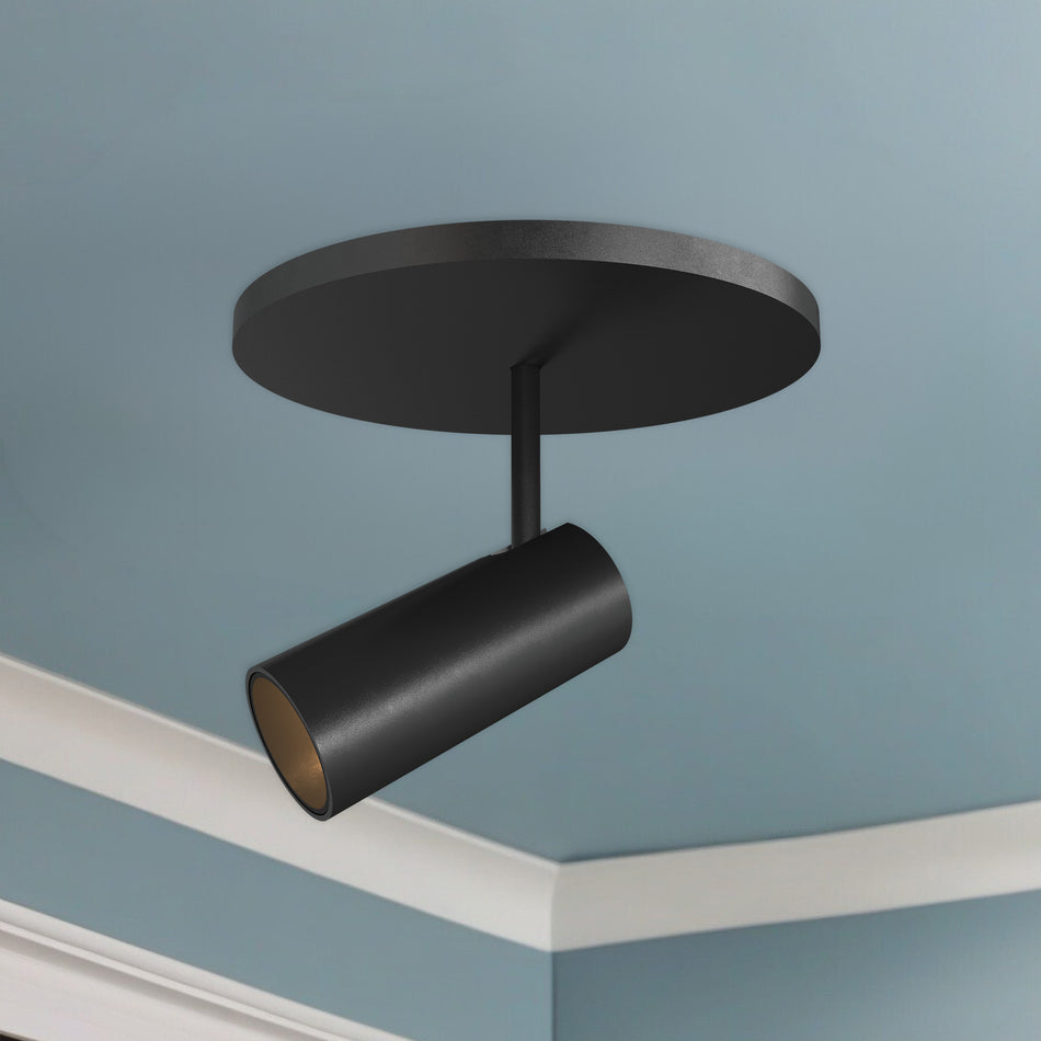 Downey 3-in Black LED Semi Flush Mount by KUZCO