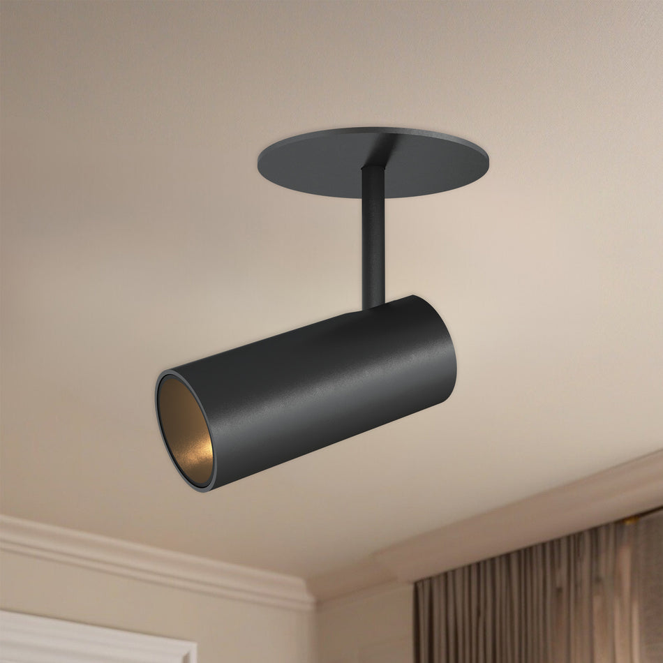 Downey 2-in Black LED Semi Flush Mount by KUZCO