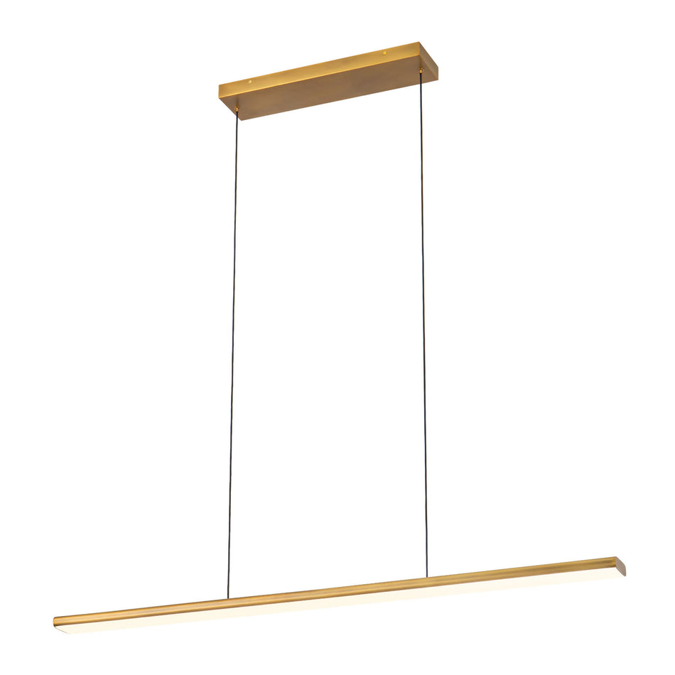 Drift 45-in Brass dimmable LED Linear Pendant
