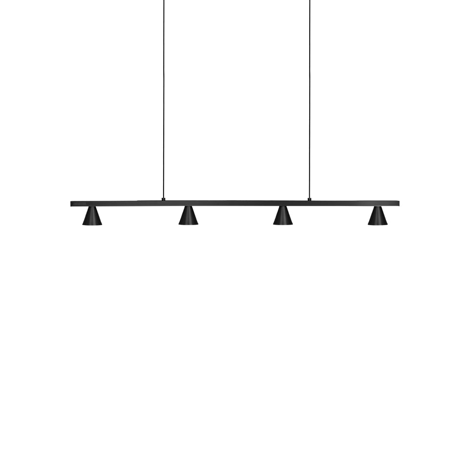 Dune 37-in Black LED Linear Pendant