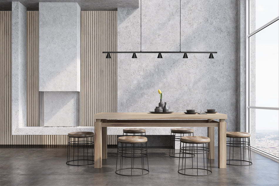 Dune 47-in Black LED Linear Pendant by KUZCO