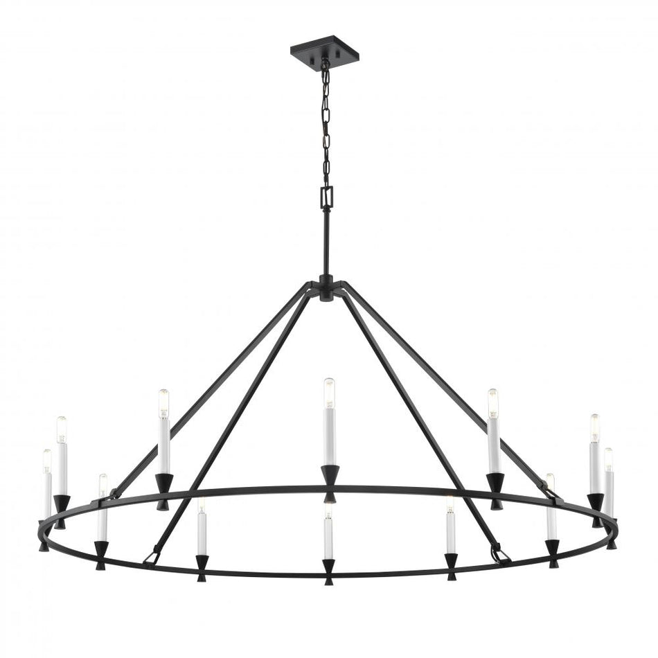 Carisbrooke 50" Chandelier, Black