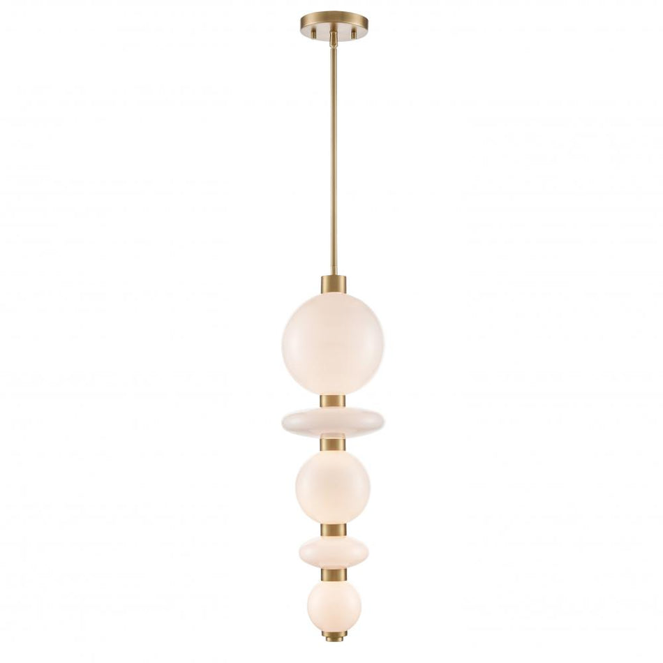 Corsair CCT Pendant, Brass w/True Opal Gl.