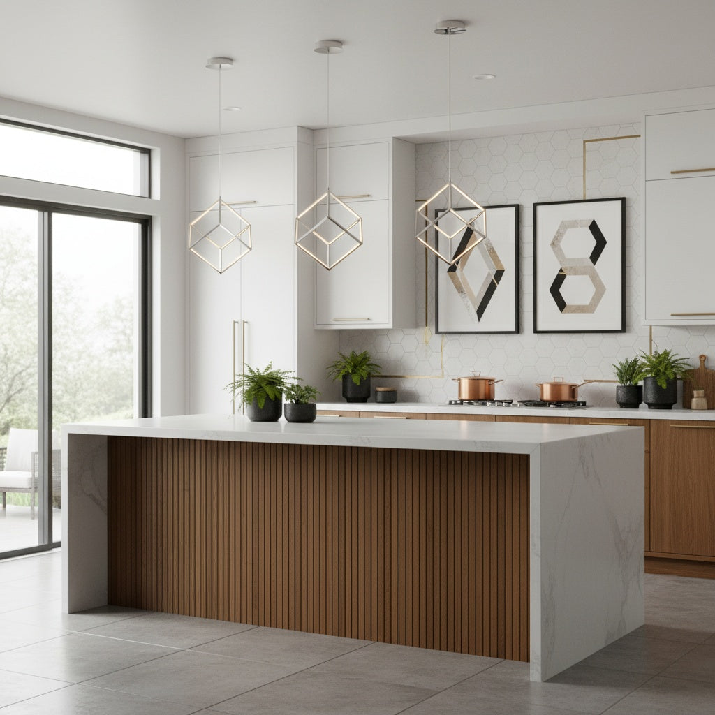 4 Square 1-Light LED Pendant in Polished Chrome