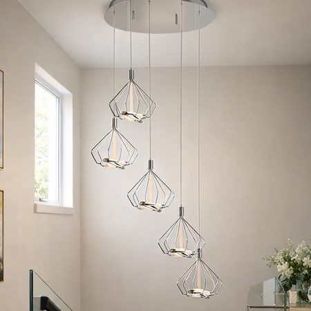 ET2 Tilt 21" Wide 5 Light LED Pendant with Directional LED Discs