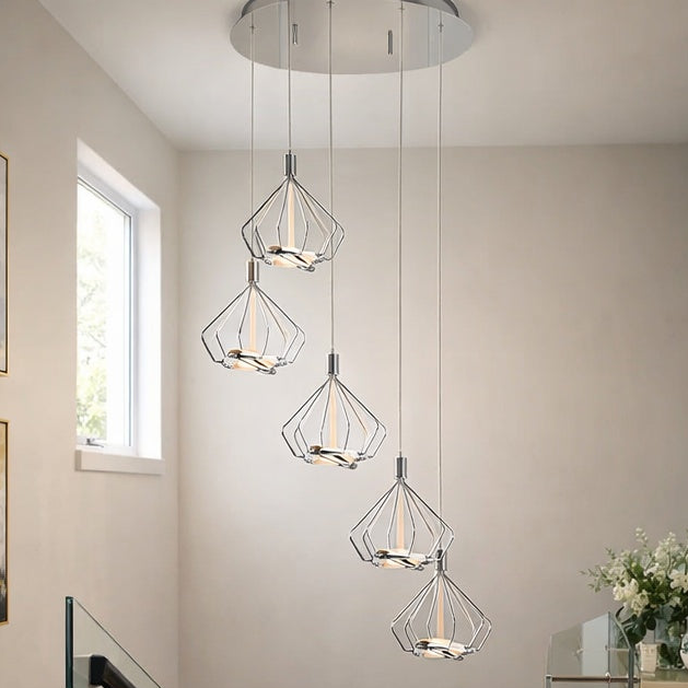 ET2 Tilt 21" Wide 5 Light LED Pendant with Directional LED Discs