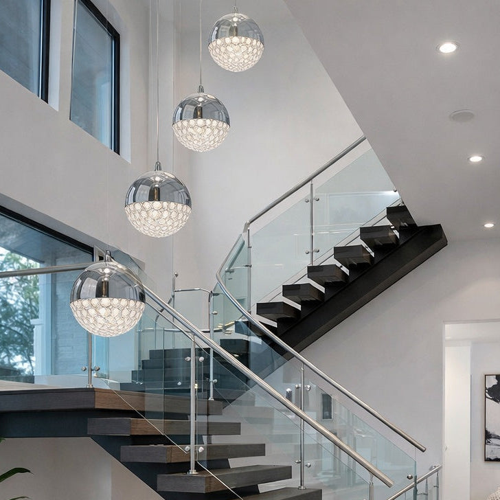 Eclipse 5-Light LED Pendant in Polished Chrome by ET2