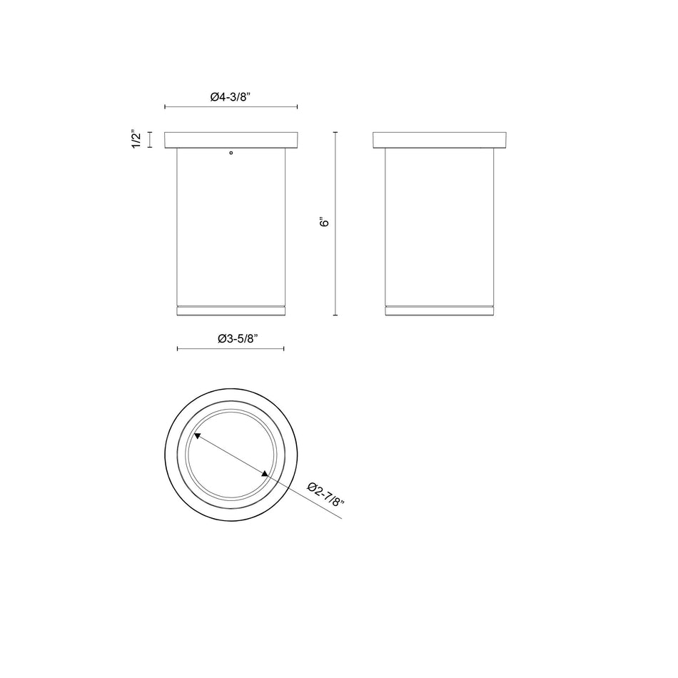 Nordic 6-in (3-in Dia.) White LED Exterior Ceiling by KUZCO