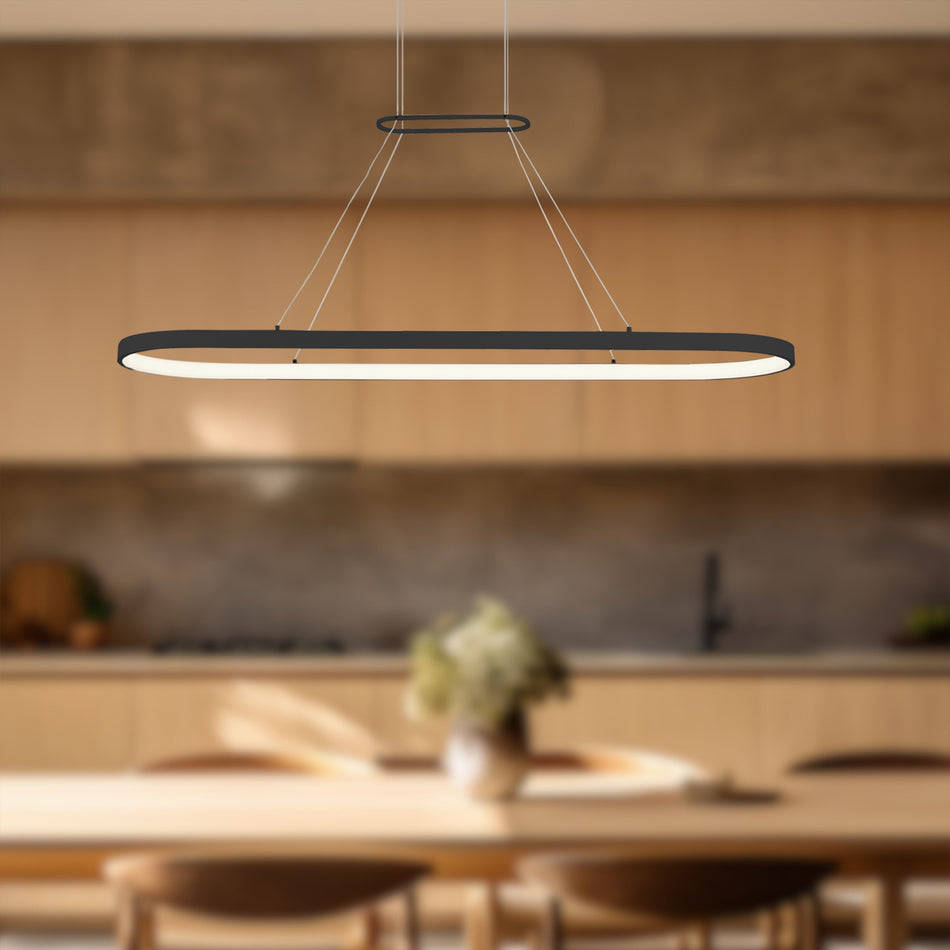 Eerie 47-in Black LED Pendant by KUZCO