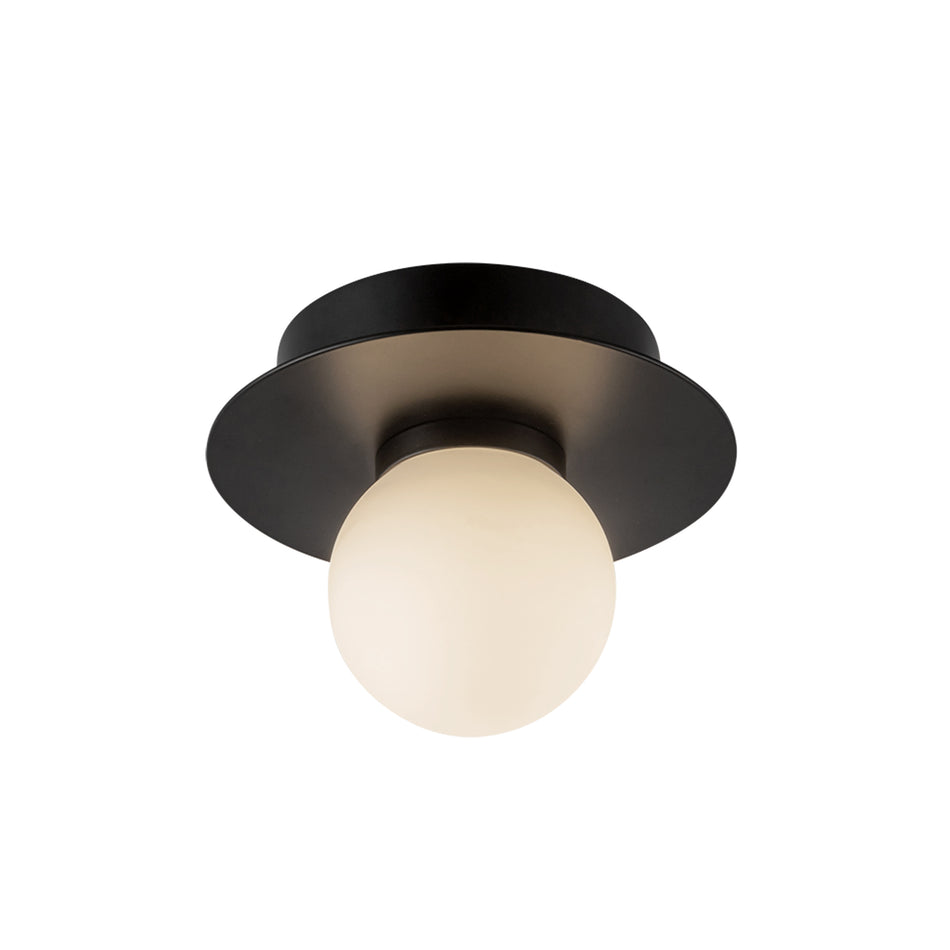 Elixir 6-in Black LED Flush Mount by KUZCO