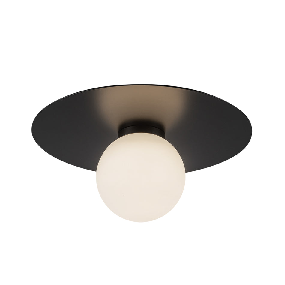Elixir 10-in Black LED Flush Mount by KUZCO