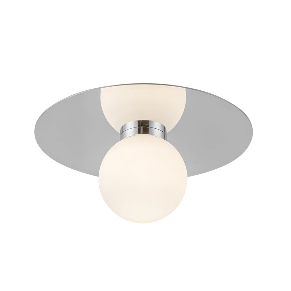 Elixir 10-in Chrome LED Flush Mount by KUZCO