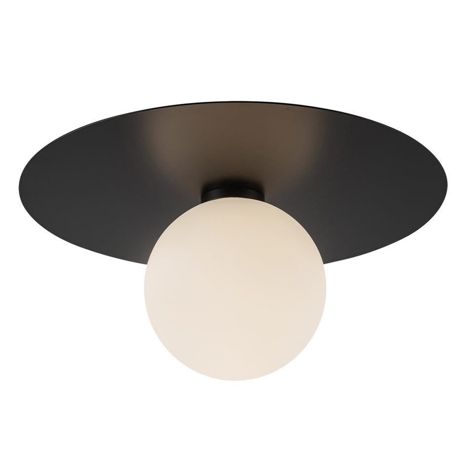 Elixir 14-in Black LED Flush Mount by KUZCO