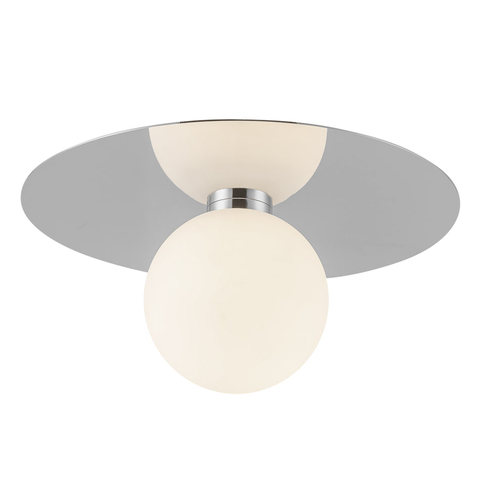 Elixir 14-in Chrome LED Flush Mount by KUZCO