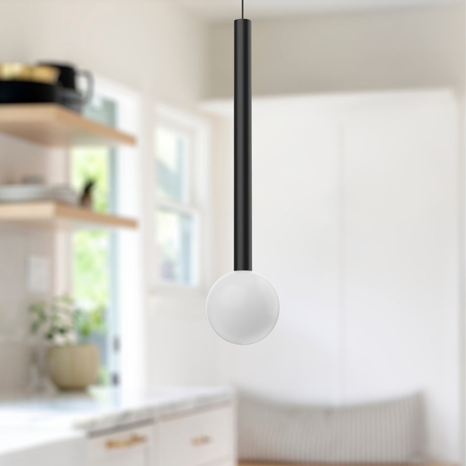 Elixir 18-in Black LED Pendant by KUZCO