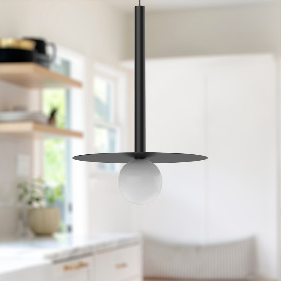 Elixir 19-in Black LED Pendant by KUZCO