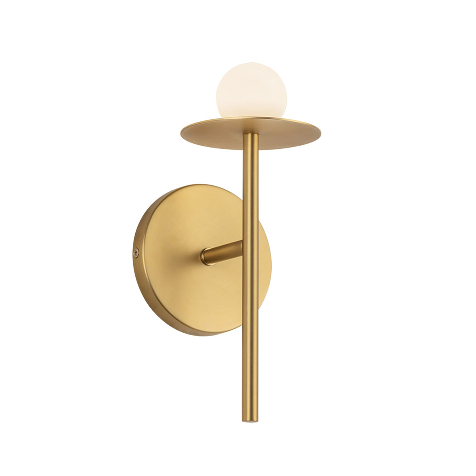 Elixir 10-in Brushed Gold LED Wall Sconce by KUZCO